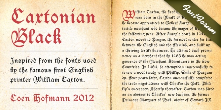 Caxtonian Black font preview