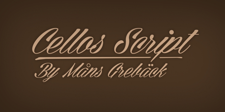 Cellos Script font preview