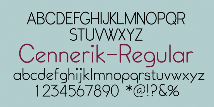 Cennerik font preview