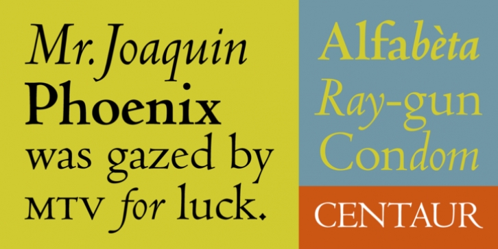 Centaur font preview