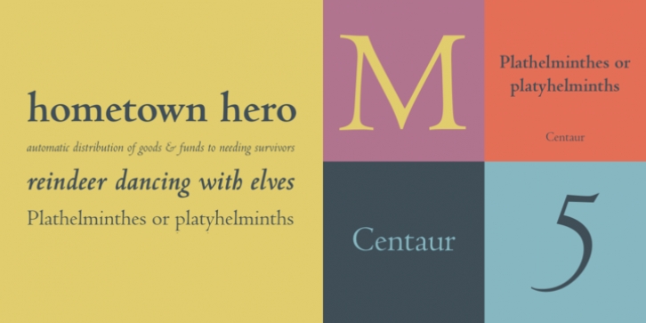 Centaur font preview