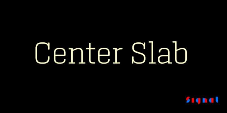Center Slab font preview