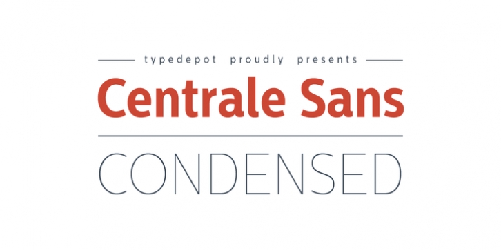 Centrale Sans Condensed font preview