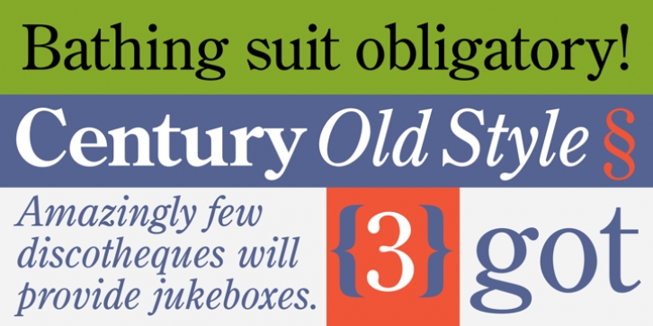 Century Old Style font preview