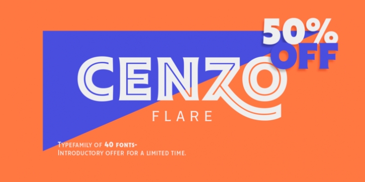 Cenzo Flare font preview