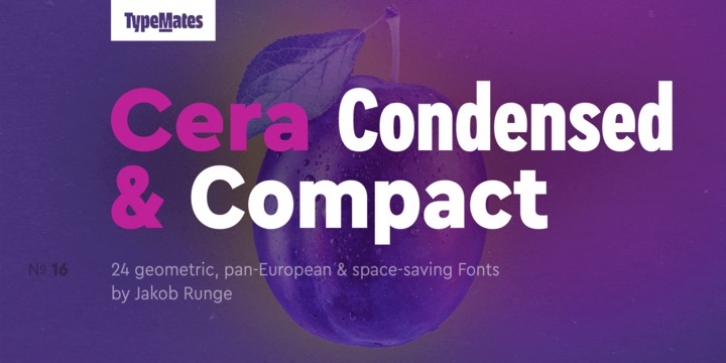 Cera Condensed amp; Compact Pro font preview