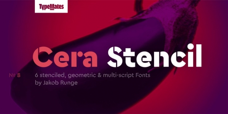 Cera Stencil font preview