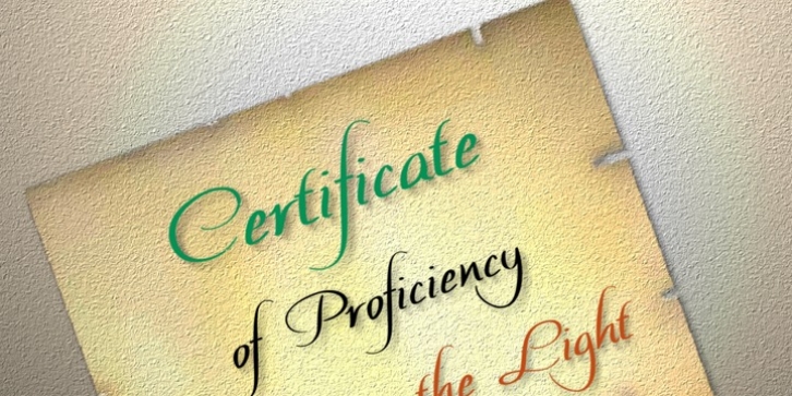 Certificate font preview