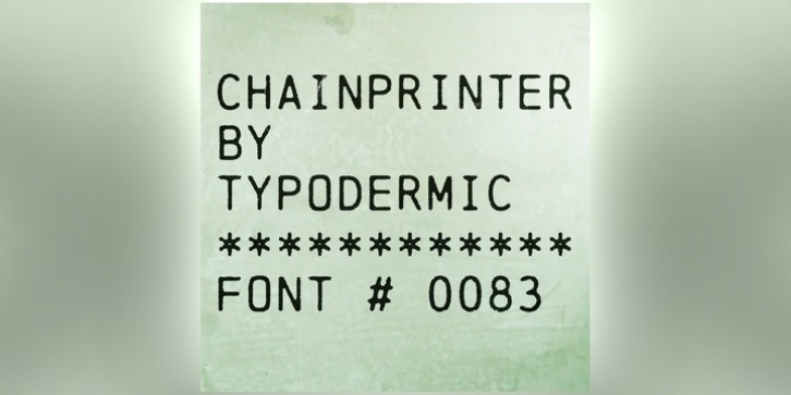 Chainprinter font preview