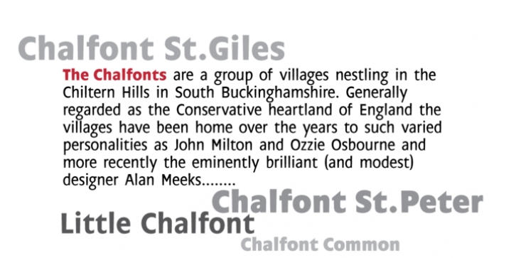 Chalfont font preview