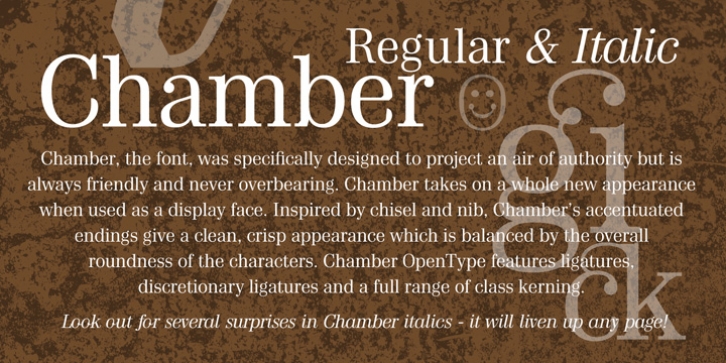 Chamber font preview