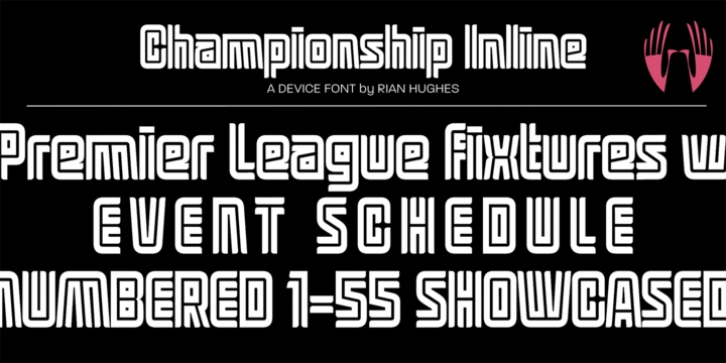 Championship Inline font preview