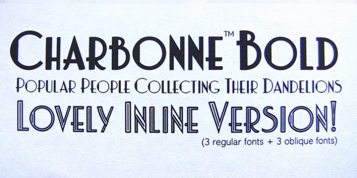 Charbonne font preview