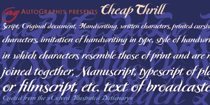Cheap Thrill font preview