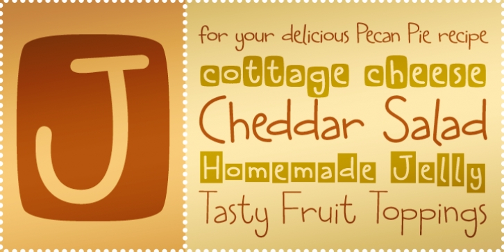 Cheddar Salad BTN font preview