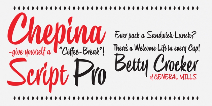 Chepina Script font preview