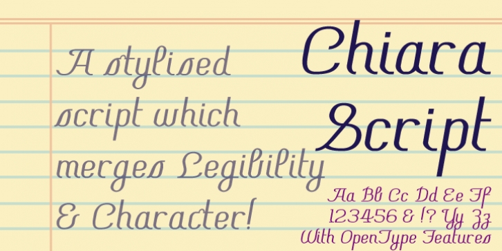 Chiara Script font preview