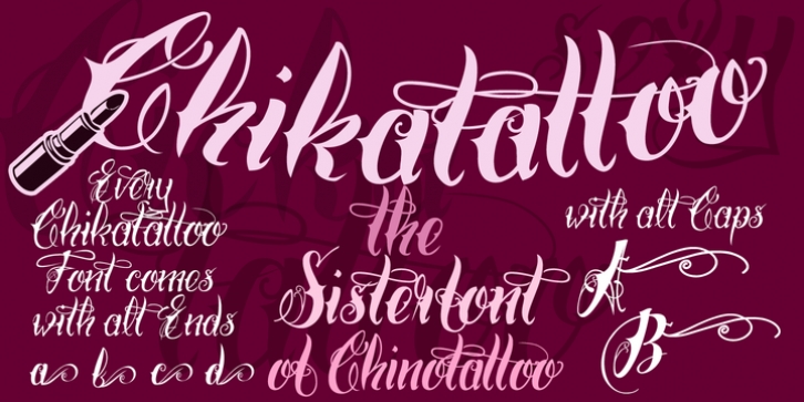 Chika Tattoo font preview