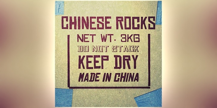 Chinese Rocks font preview