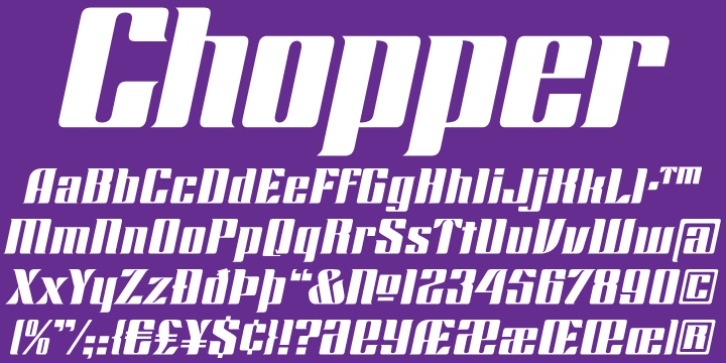 Chopper font preview