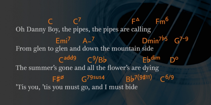 Chord Symbols font preview