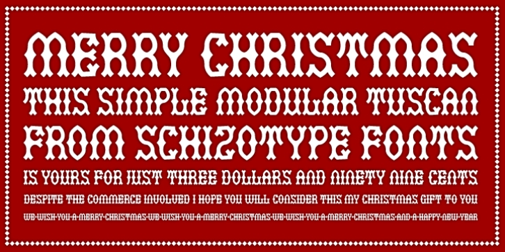Christmas Tuscan font preview