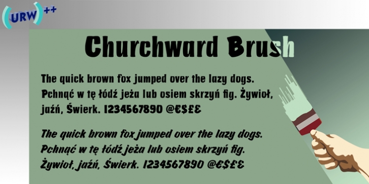 Churchward Brush font preview