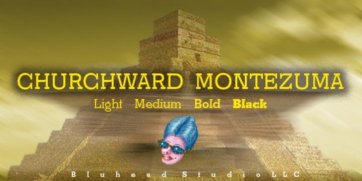 Churchward Montezuma font preview
