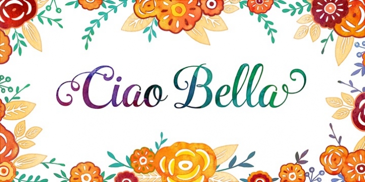Ciao Bella font preview