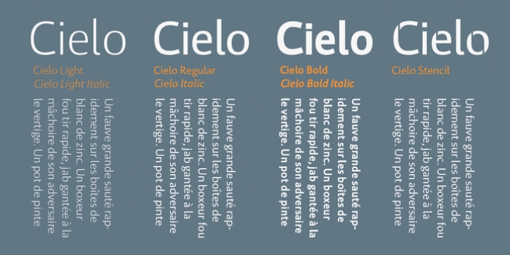 Cielo font preview