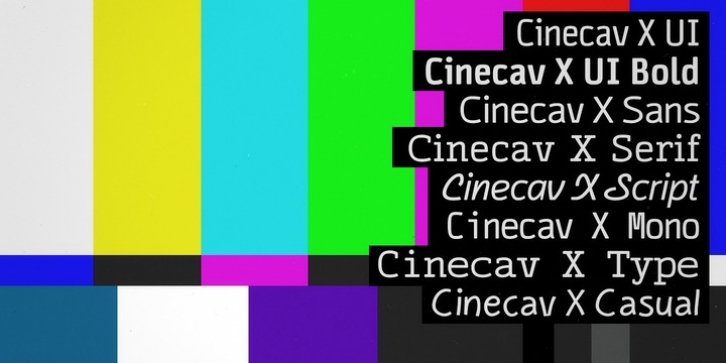 Cinecav X font preview