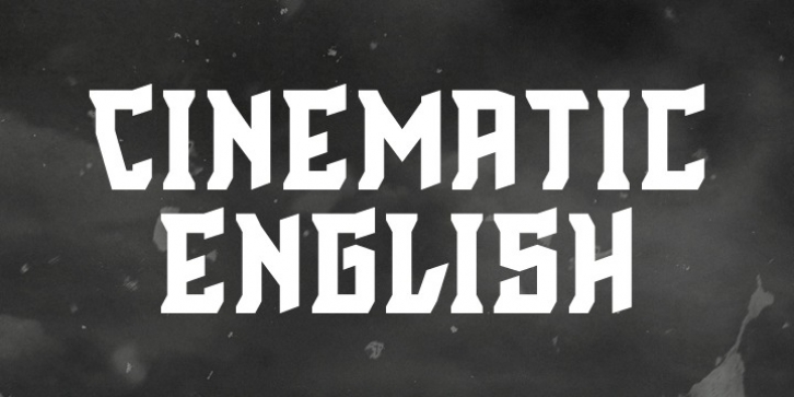 Cinematic English font preview