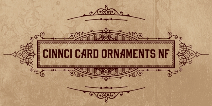 Cinnci Card Ornaments NF font preview