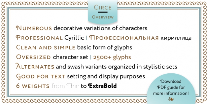 Circe font preview