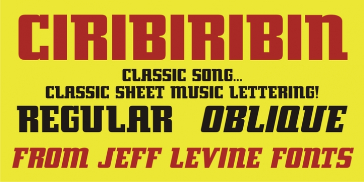 Ciribiribin JNL font preview