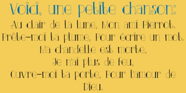 Clair De Lune font preview