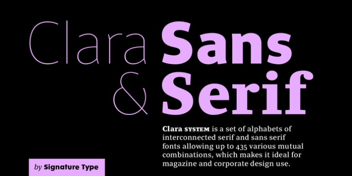 Clara Sans font preview