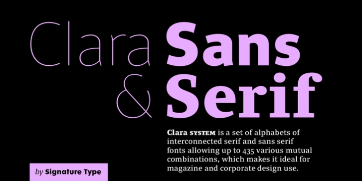 Clara Serif font preview