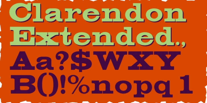 Clarendon Extended font preview