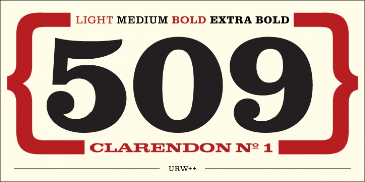 Clarendon No 1 font preview