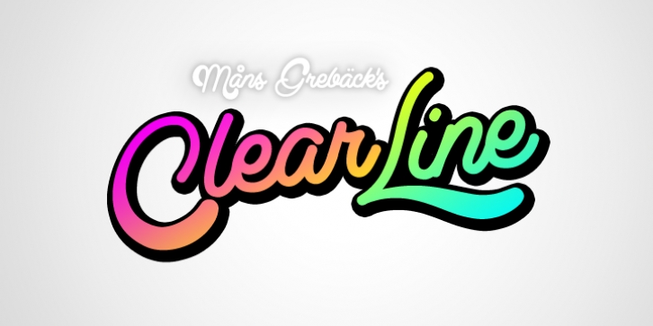 Clear Line font preview