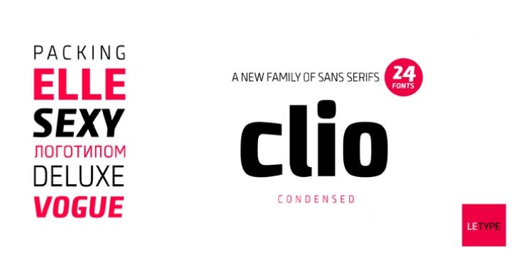 Clio Condensed font preview