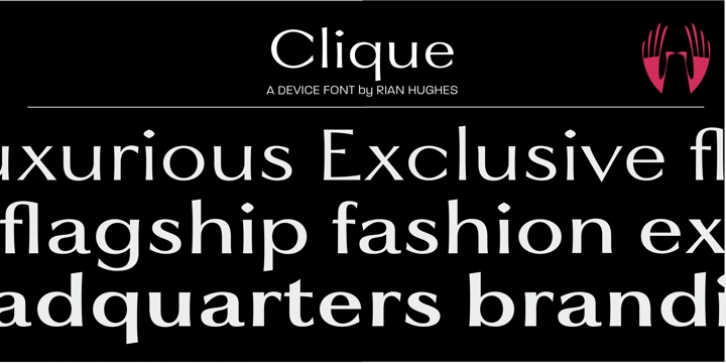 Clique font preview