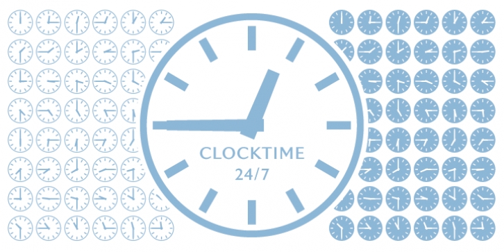 Clocktime font preview