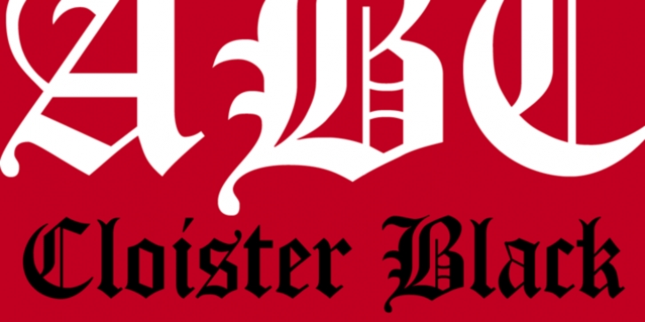 Cloister Black CT font preview