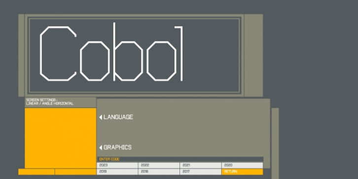 Cobol font preview