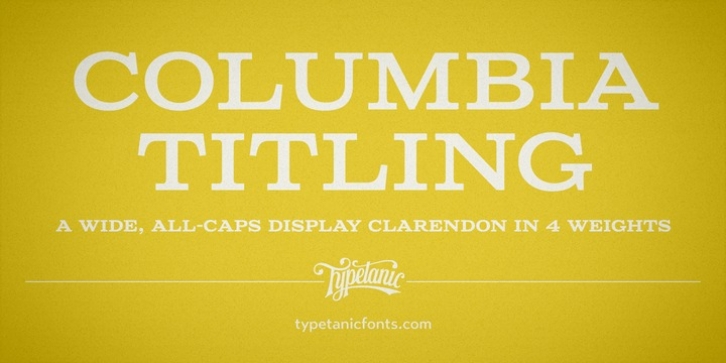 Columbia Titling font preview