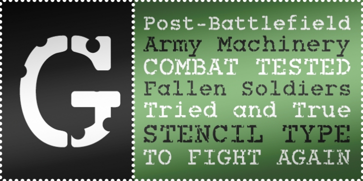 Combat Tested BTN font preview