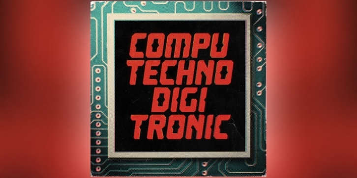 Computechnodigitronic font preview