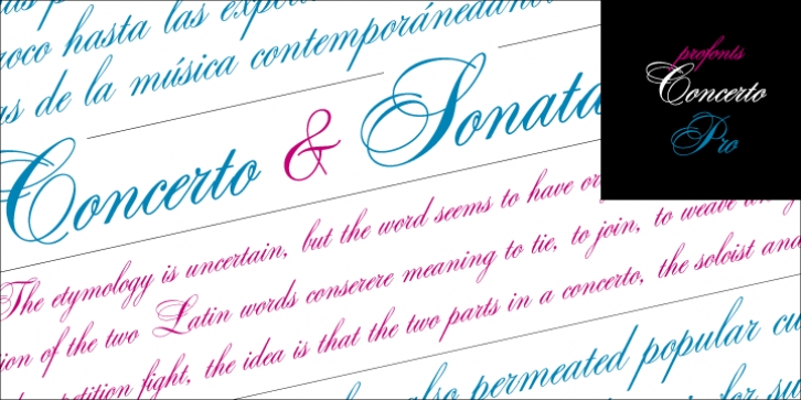 Concerto Pro font preview